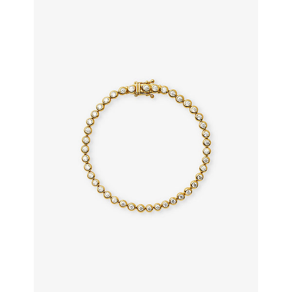 Missoma Tennis Round 18ct yellow-gold vermeil plated sterling-silver and cubic zirconia bracelet