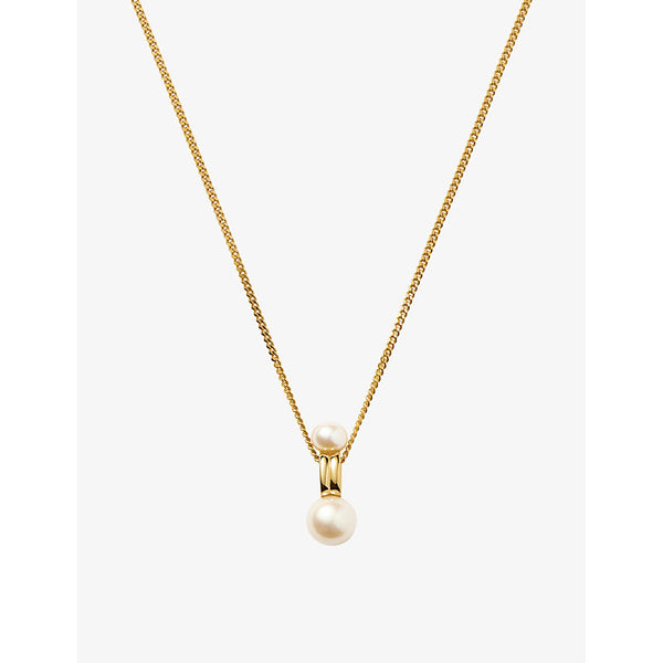 Missoma Pearl Ridge 18ct yellow-gold vermeil plated sterling-silver and pearl necklace