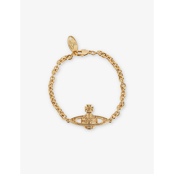 Vivienne Westwood Mini Bas Relief chain-link brass and cubic zirconia bracelet