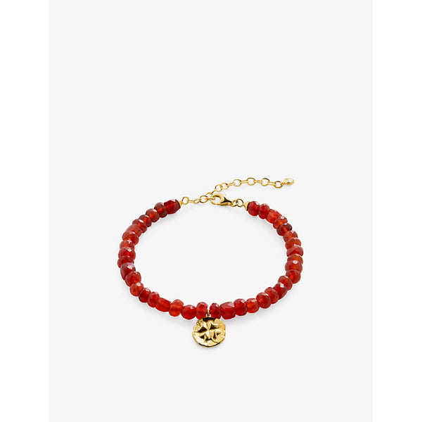 Monica Vinader Lucky 18ct yellow gold-plated vermeil sterling-silver and gemstone beaded bracelet