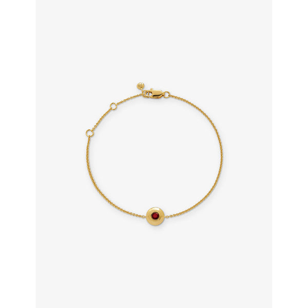 Monica Vinader January Birthstone 18ct Gold Vermeil-Plated Sterling Silver and Garnet Bracelet