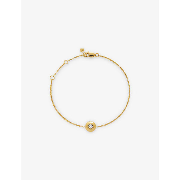 Monica Vinader April Birthstone 18ct yellow gold-plated vermeil sterling-silver and 0.015ct brilliant-cut lab grown diamond bracelet