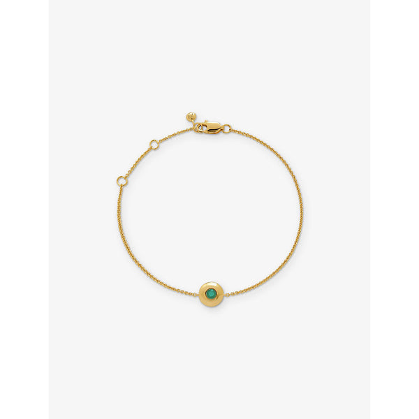 Monica Vinader May Birthstone 18ct Gold Vermeil-Plated Sterling Silver and Emerald Bracelet