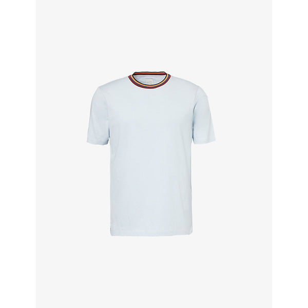 Paul Smith Striped-neckline crewneck organic-cotton T-shirt