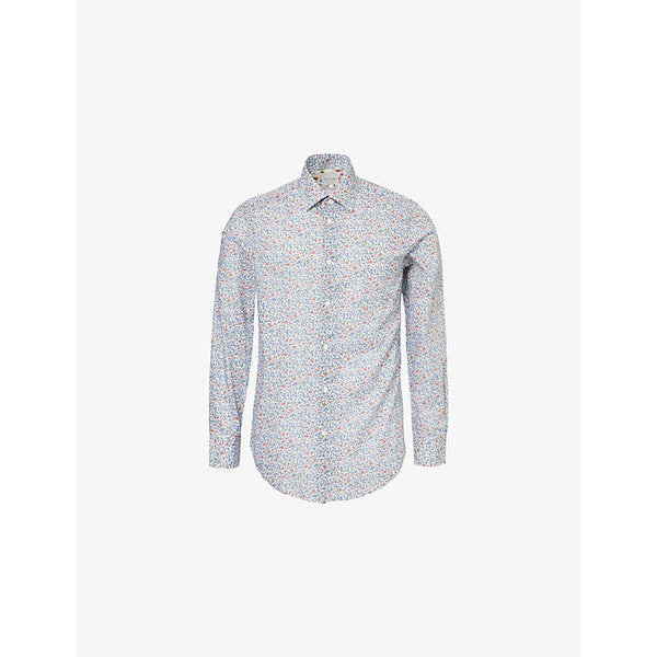 Paul Smith Floral-print tailored-fit organic-cotton shirt