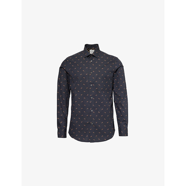 Paul Smith Graphic-print tailored-fit organic-cotton shirt