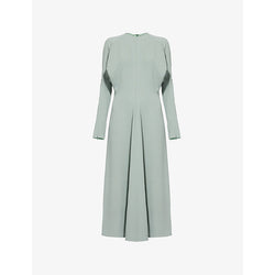 Victoria Beckham Dolman long-sleeve woven midi dress | VICTORIA BECKHAM