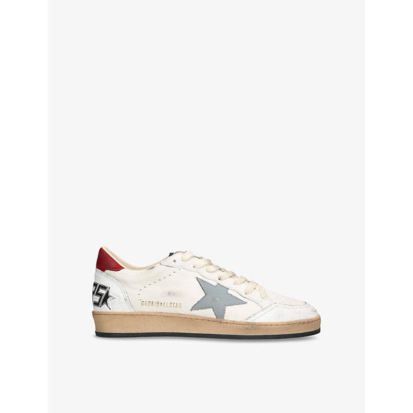 Golden Goose Ball Star contrast-sole low-top leather trainers