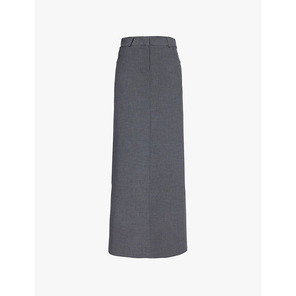 The Frankie Shop Malvo straight-cut wool-blend maxi skirt