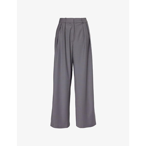 The Frankie Shop Ripley pleated wide-leg wool-blend trousers