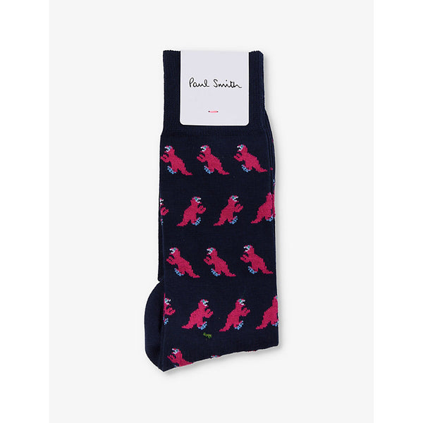 Paul Smith Dinosaur graphic-pattern cotton-blend socks