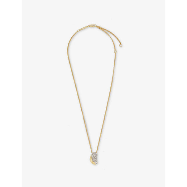 Alexis Bittar Solanales Crystal Small Pebble 14ct yellow-gold and rhodium plated brass necklace