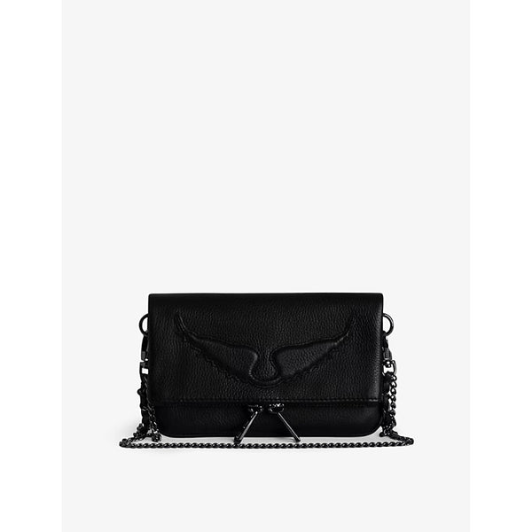 Zadig&Voltaire Rock Nano grained-leather clutch bag