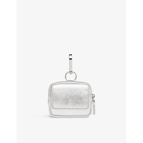 Whistles Bibi metallic-leather keyring