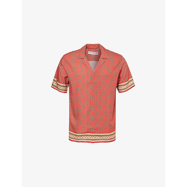 Orlebar Brown Maitan Solmio graphic-pattern woven shirt