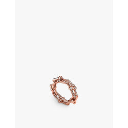 Tiffany & Co Tiffany HardWear Small Link 18ct rose-gold and 0.26ct diamond ring