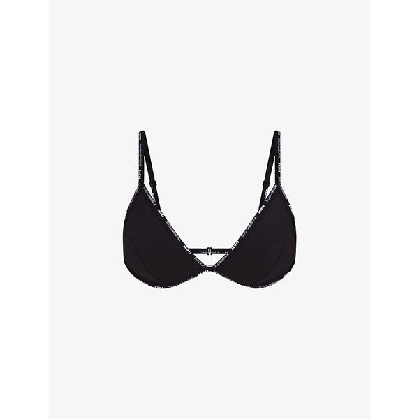 Dolce & Gabbana x SKIMS logo-trim stretch-jersey triangle bra