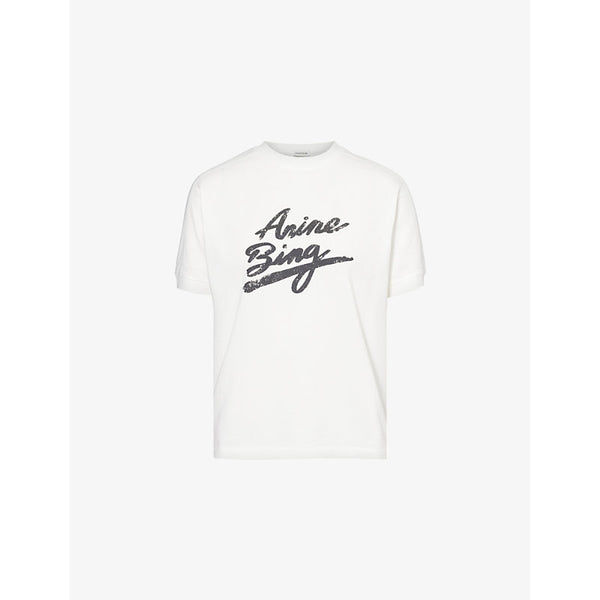 Anine Bing Jaylin brand-print cotton-jersey T-shirt