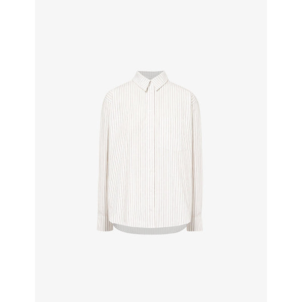 Anine Bing Braxton Stripe Long-Sleeve Cotton Shirt