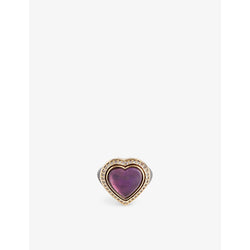 Zimmermann Adore 12ct yellow-gold plated brass and amethyst stone ring