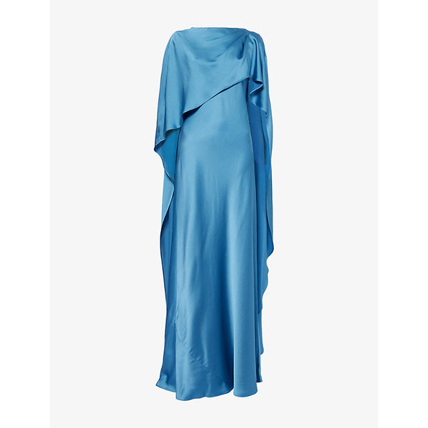 Simkhai Izel cape satin maxi dress | SIMKHAI