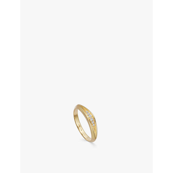 Astley Clarke Deco Shard 18ct gold vermeil ring