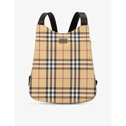 Reselfridges Pre-loved Burberry Nova Check woven backpack | Reselfridges