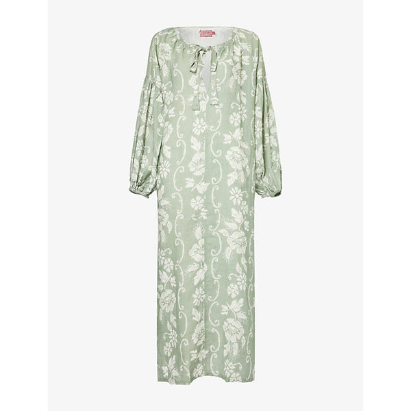 Desmond And Dempsey Dorothea relaxed-fit linen kaftan | DESMOND AND DEMPSEY