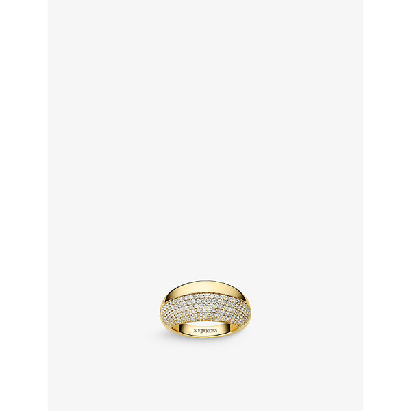 Sif Jakobs Fasano 18ct yellow gold-plated sterling-silver and cubic zirconia ring