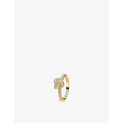 Sif Jakobs Imperia Piccolo 18ct yellow-gold sterling-silver and zirconia ring