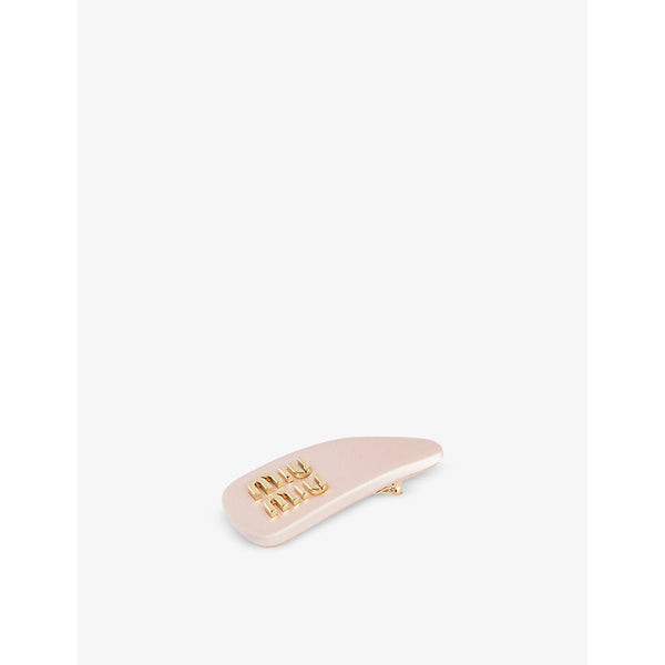 Miu Miu Branded Satin Hairpin