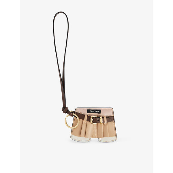 Miu Miu Skirt Branded Leather Keyring