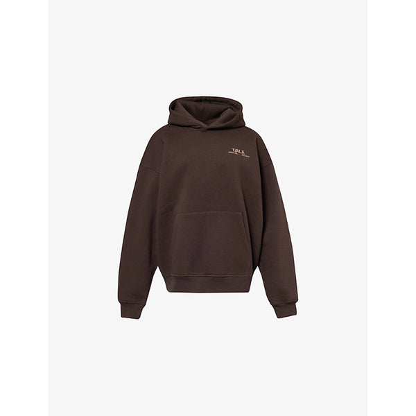 We Are Tala Contrast-piping oversized organic cotton-blend hoody