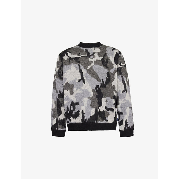 Awake Ny Camouflage-pattern crew-neck knitted jumper