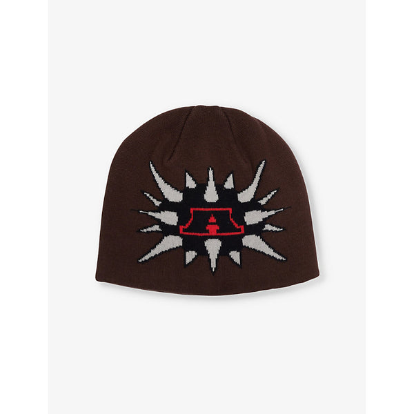 Awake Ny Bomb Skully brand-print cotton beanie