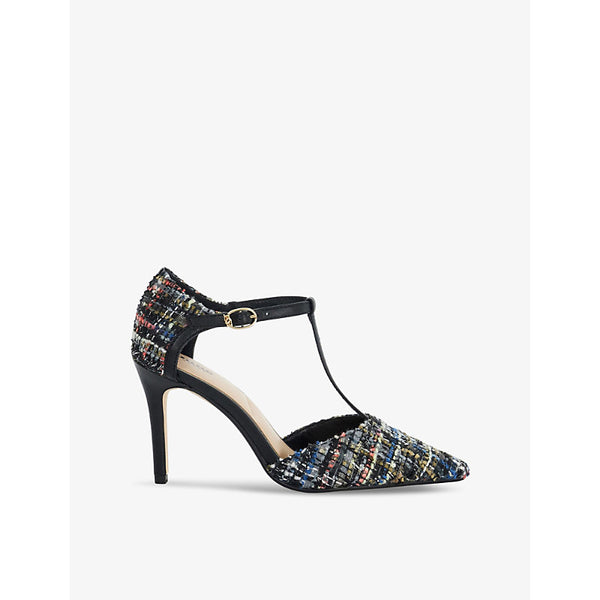 Dune Casta T-bar woven heeled courts