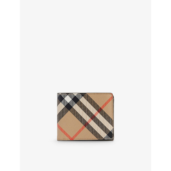 Burberry Check bi-fold coated canvas wallet