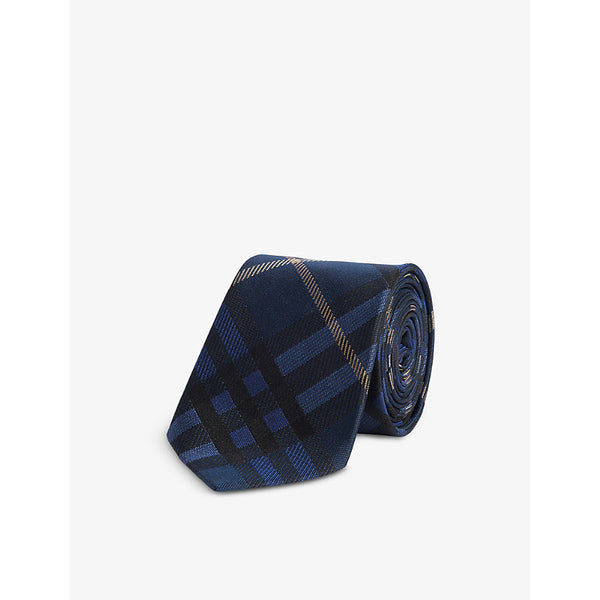 Burberry Check-pattern silk tie