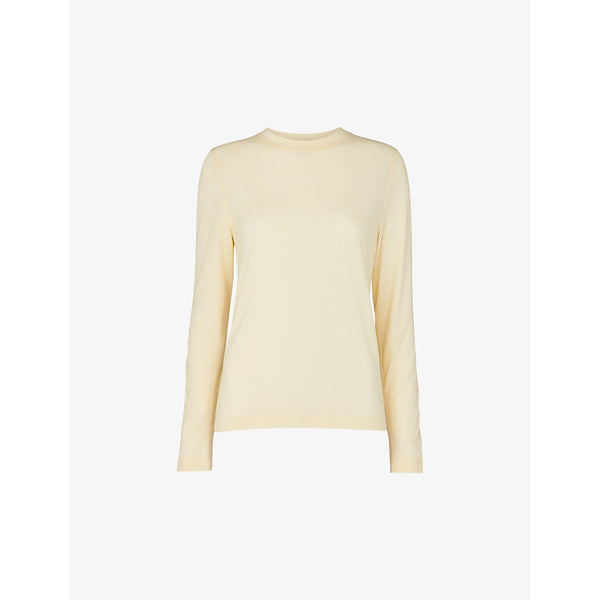 Whistles Round-neck long-sleeve wool-blend top