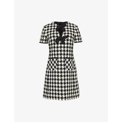 Valentino Garavani Damier tweed knitted mini dress | VALENTINO GARAVANI