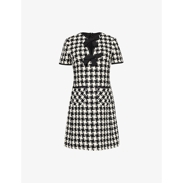 Valentino Garavani Damier tweed knitted mini dress