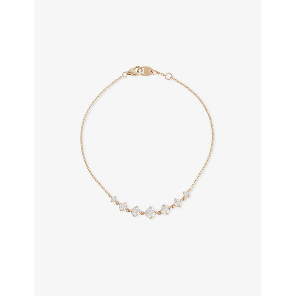 Vrai Linked Tennis 14ct yellow-gold and 0.85ct brilliant-cut lab-grown diamond bracelet