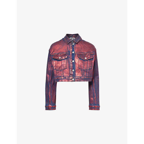 Amy Lynn Halle foil-coated denim jacket