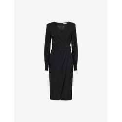 Max Mara Virtus V-neck, wrap-effect stretch-jersey midi  dress | MAX MARA