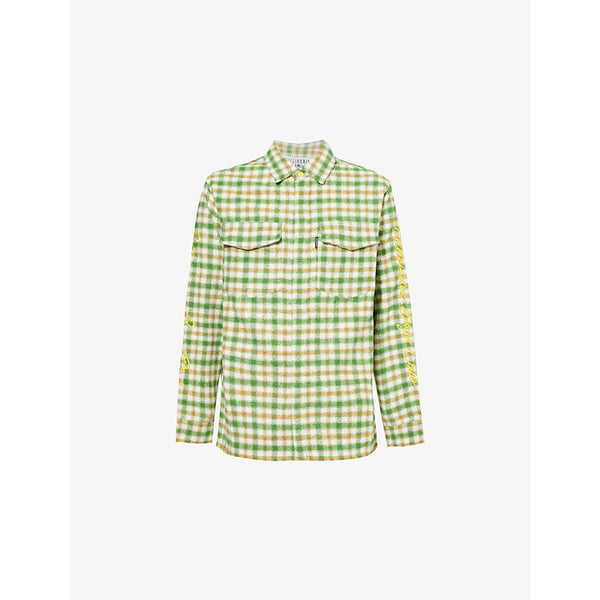 Billionaire Boys Club Spread-collar brand-embroidered woven shirt