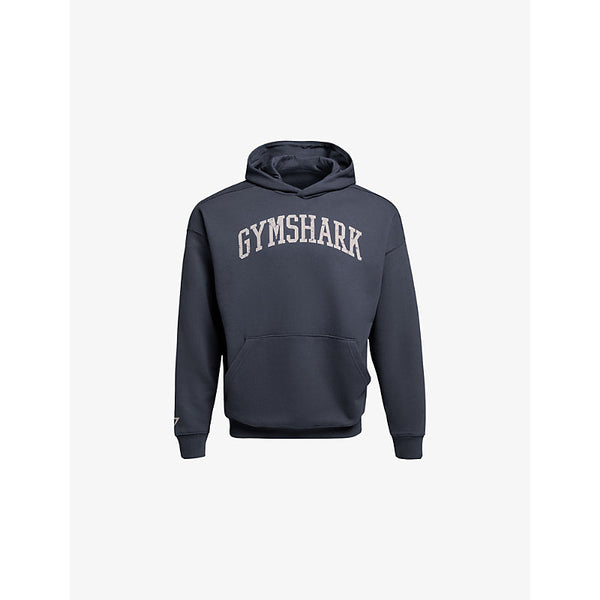 Gymshark Collegiate brand-print cotton-jersey hoody