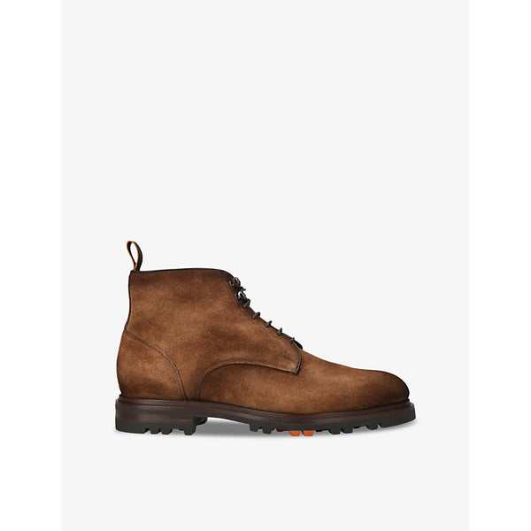 Santoni Colin lace-up suede boots