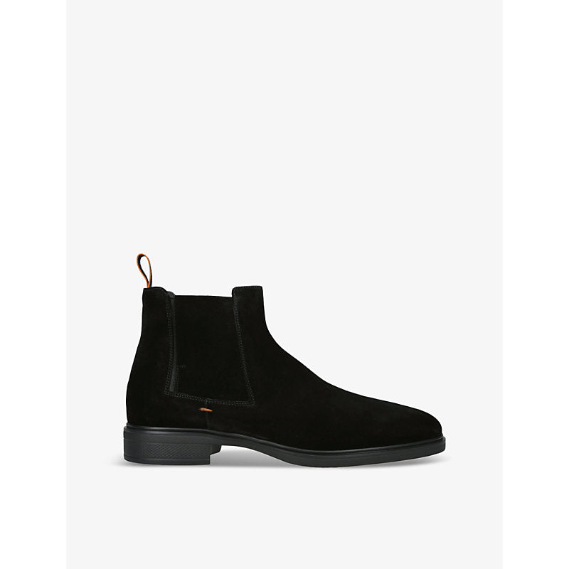 Santoni Easy flat suede Chelsea boots