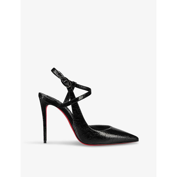 Christian Louboutin Jenlove 100 Star speccio-leather heeled courts