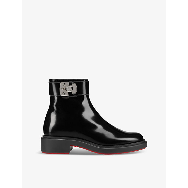 Christian Louboutin Urban Booty Lock Flat leather ankle boots